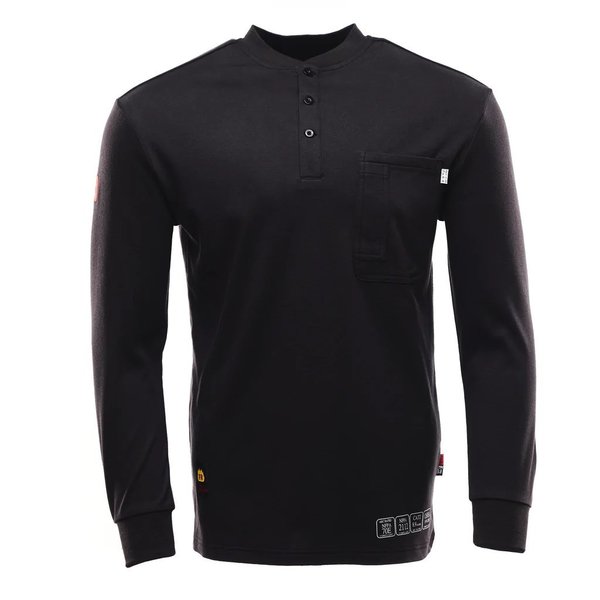 Kontra Uniforms Black Henley Shirt XL KON1133